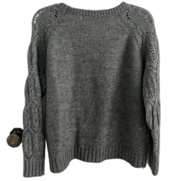 EUC 360 Sweater Salem merino wool Alpaca blend Gray Sweater Sz Med - Picture 10 of 11